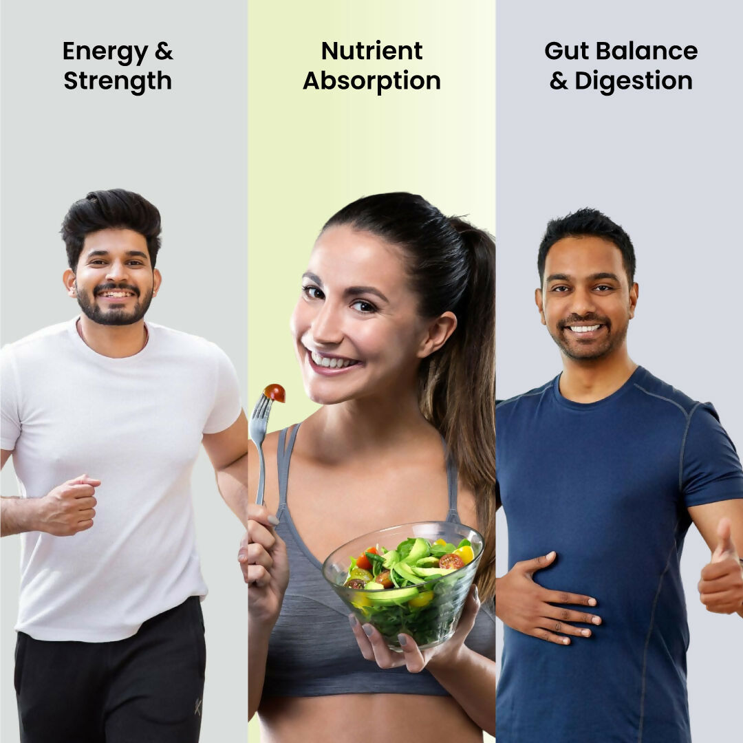 ZEROHARM Multivitamins + Probiotics Capsule With A, B , D & E Vitamins, Prebiotics for Energy, Gut Health, Digestion for Men & Women - 60 Veg Capsule