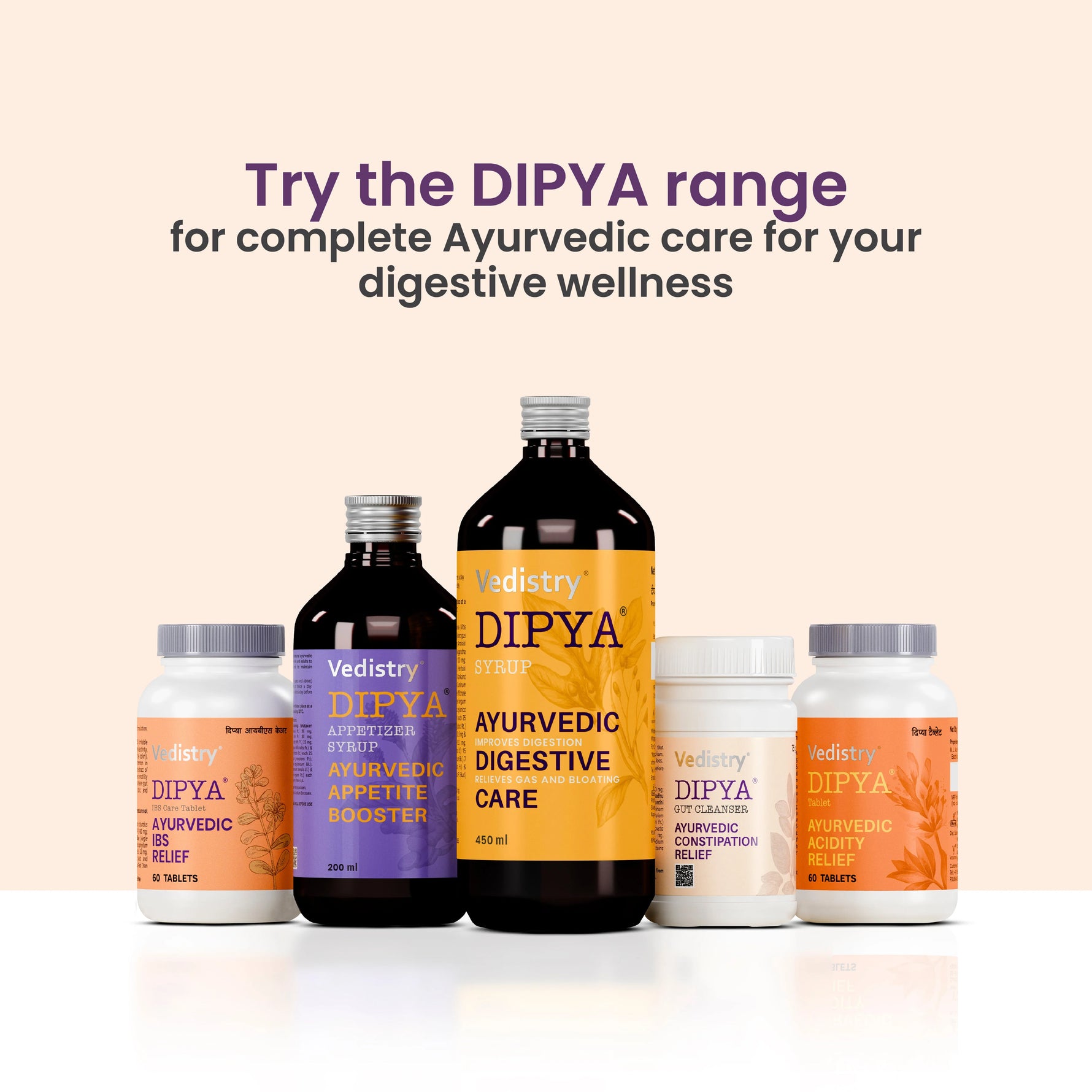 Vedistry Dipya Acidity Relief Tablets 60s - Ayurvedic Antacid for Reflux & Gas - 30 day pack