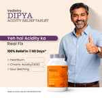 Vedistry Dipya Acidity Relief Tablets 60s - Ayurvedic Antacid for Reflux & Gas - 30 day pack