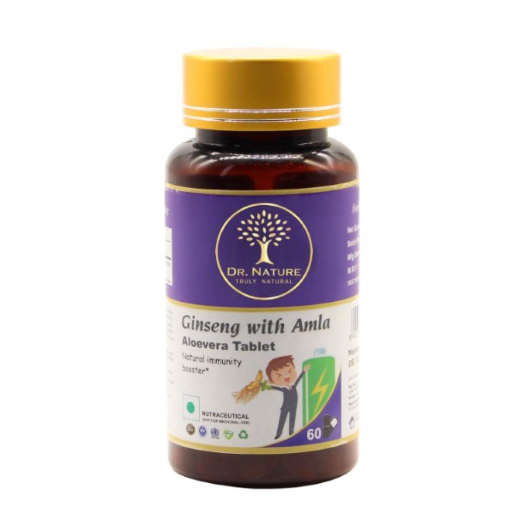 Dr. Nature Ginseng with Amla Aloevera Tablet - 500mg - 60 Tablets