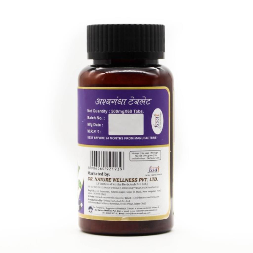 Dr. Nature Ashwagandha Tablet - 500mg - 60 Tablets