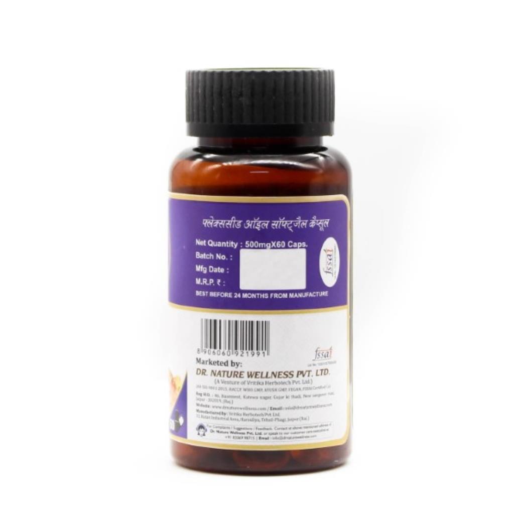 Dr. Nature Flaxseed Oil Softgel Capsule - 500mg - 60 Capsules