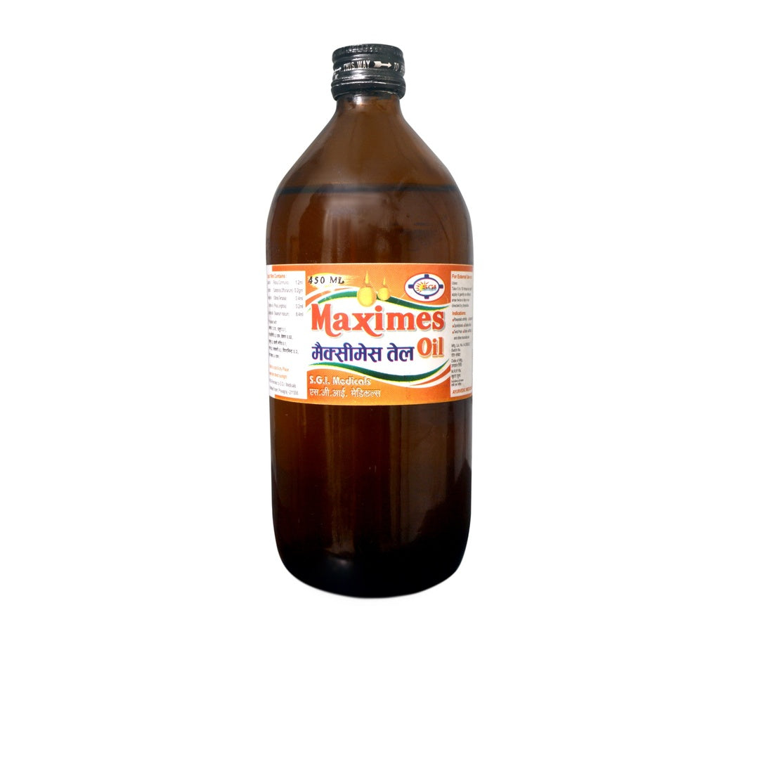 SGI Medicals Maximes Ayurvedic Pain Relief Oil (450ml) | Premium Topical Liniment for Joint Stiffness, Muscle Soreness & Arthritis Relief