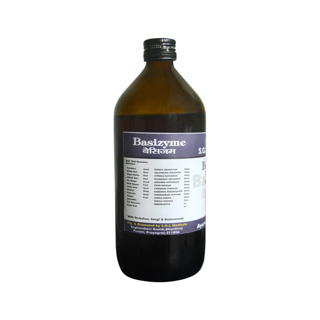 SGI Medicals Basizyme (450ML) | Herbal Digestive Syrup for Indigestion, Bloating & Appetite Stimulation