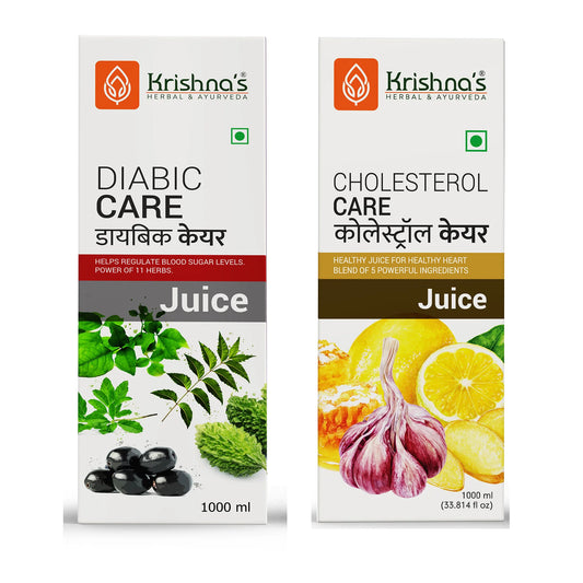 Krishna's Diabic Care Juice 1000 ml with Cholesterol Care Juice 1000 ml
