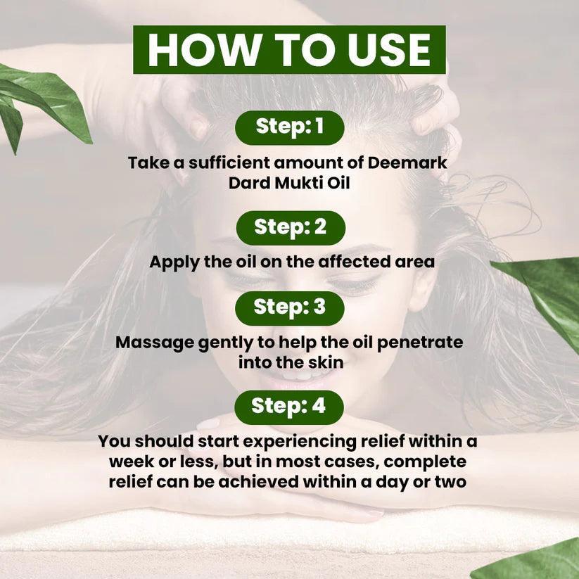 Deemark Dard Mukti Oil - A Natural Ayurvedic Pain relief oil for Joint & Muscle pain - 100ml