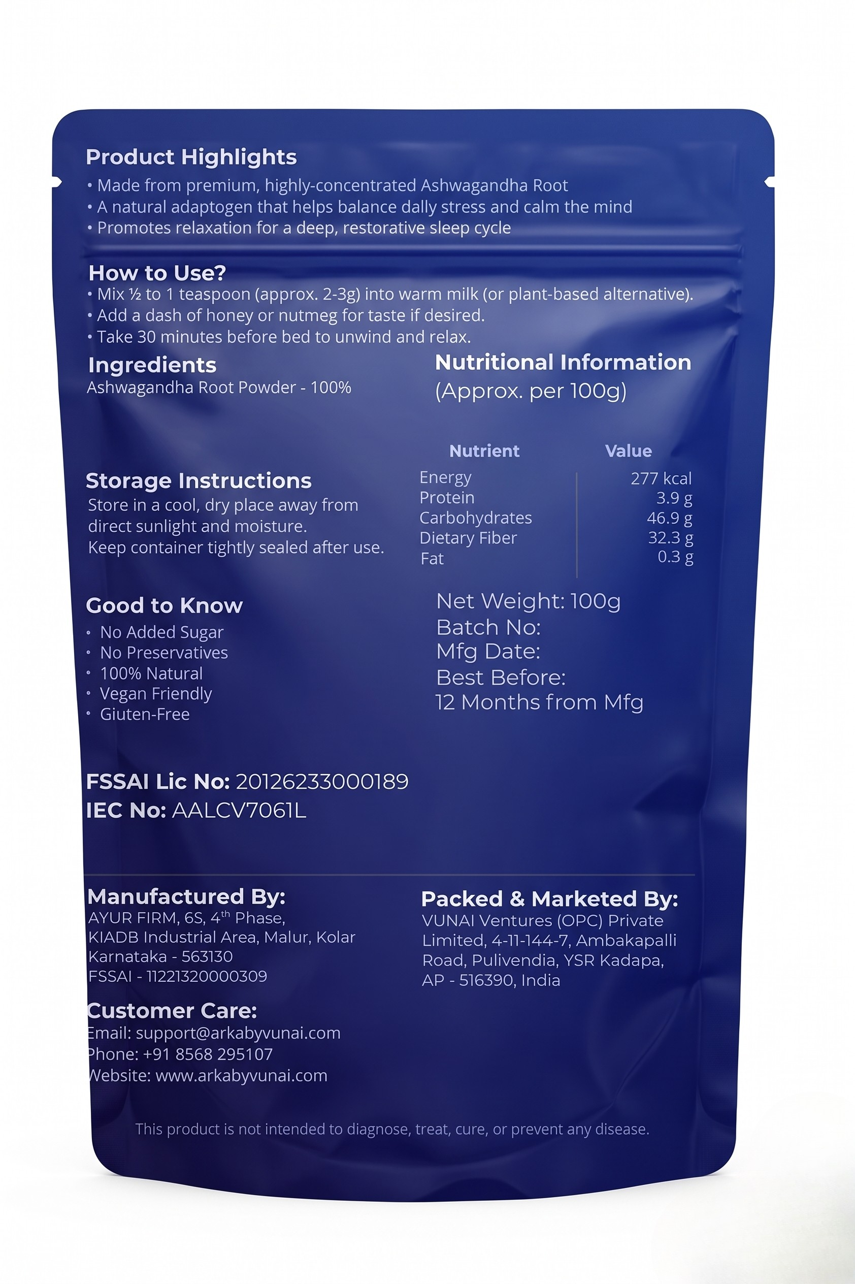 ARKA Deep Rest Ayurvedic Sleep & Relaxation Mix (100g)