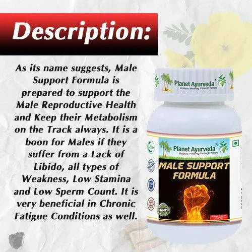 Planet Ayurveda Male Support Formula Capsule - 60 Capsule | Natural Vitality & Stamina