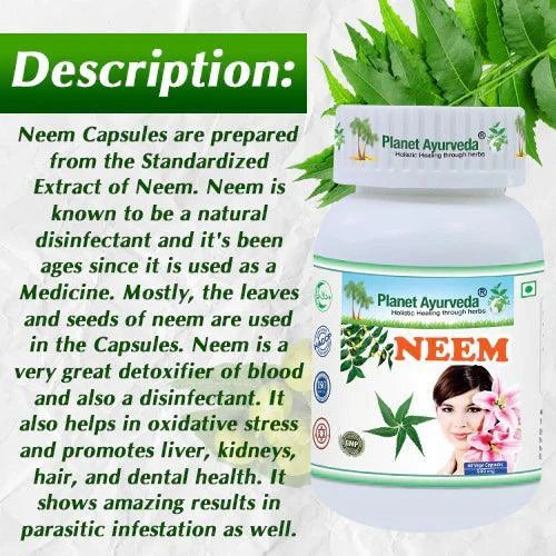Planet Ayurveda Neem Capsule - 60 capsules