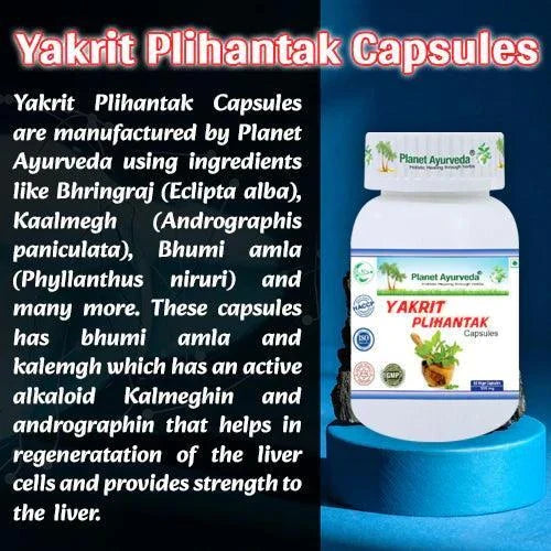 Planet Ayurveda Yakrit Plihantak Capsules - 60 Caps | Liver & Spleen Support