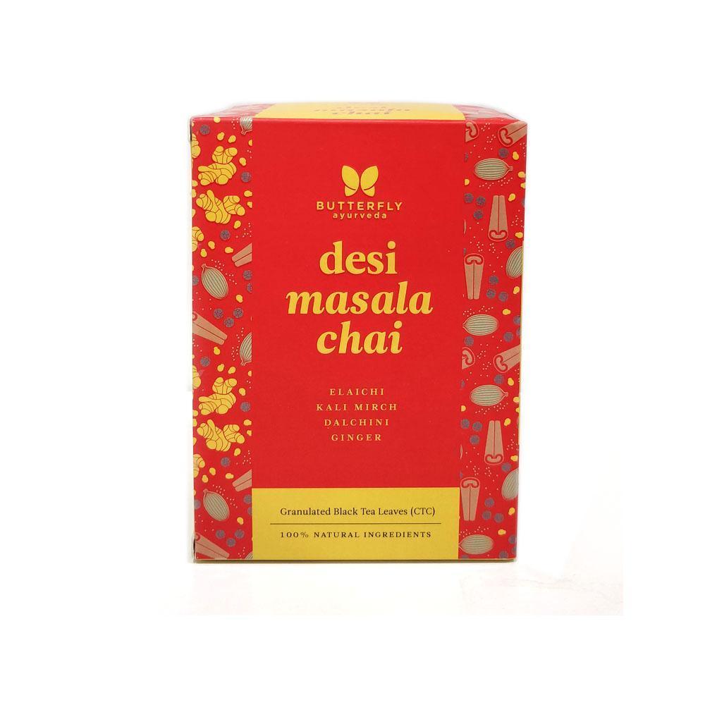 Butterfly Ayurveda Desi Masala Chai – Authentic Assam Black Tea with Spices – 100g
