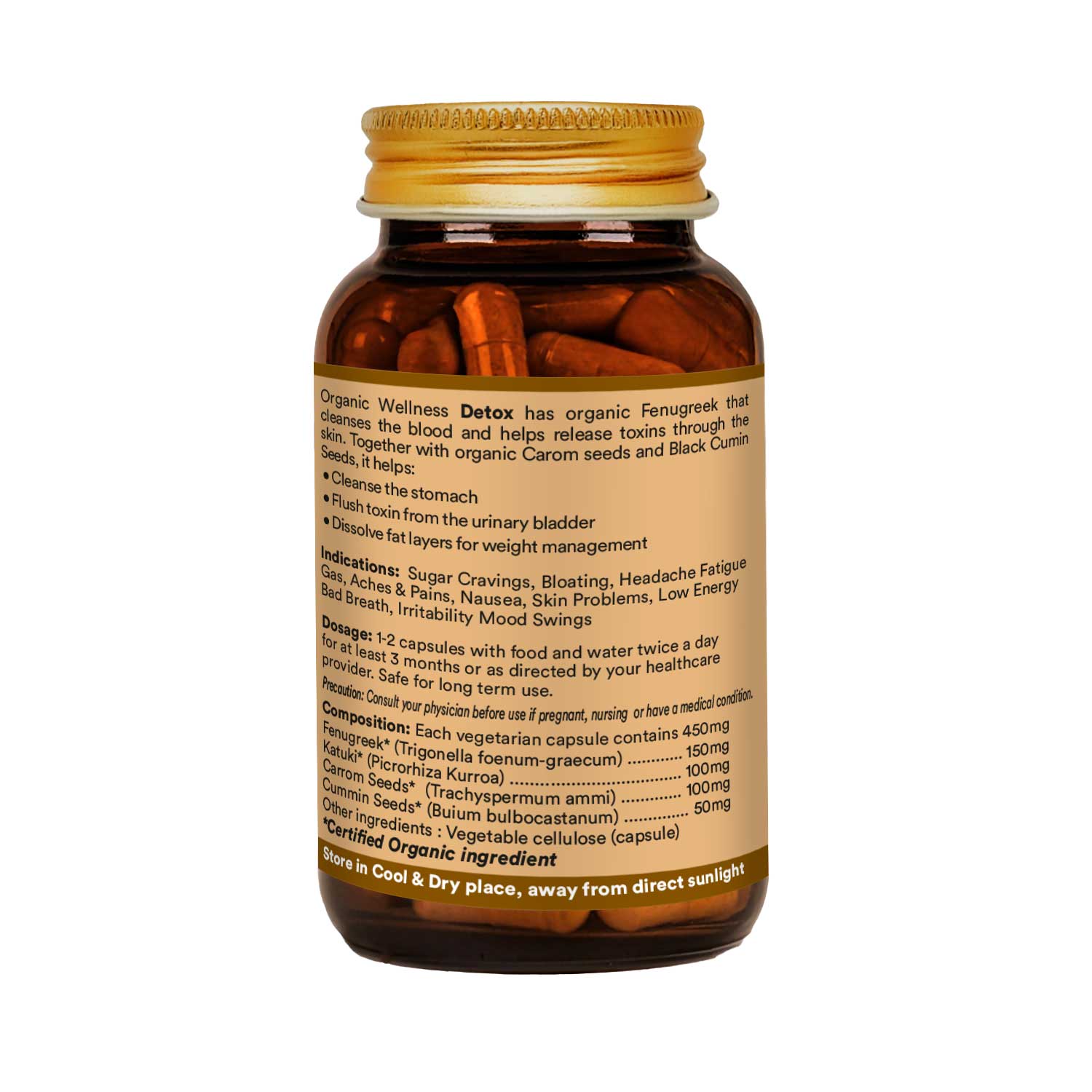 Organic Wellness Detox Capsules - 90 Vegetarian Capsules