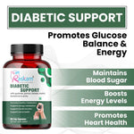Raskam Diabetic Capsule Support Advanced Blood Sugar Support | FSSAI approved Diabetes Care Formula with modern scientific validation Berberine, Cinnamon, Fenugreek, Green Tea to Maintain Healthy Blood Sugar Levels - 60 Veg Capsule