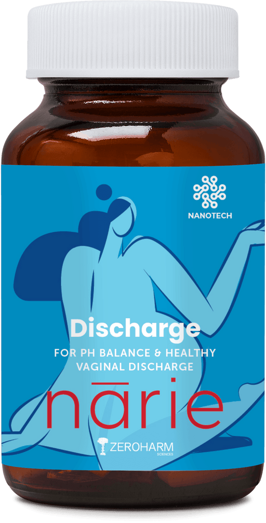 Zeroharm Sciences Narie Discharge Capsule | For healthy white discharge | Prevents UTI and yeast infection 60 Veg capsules