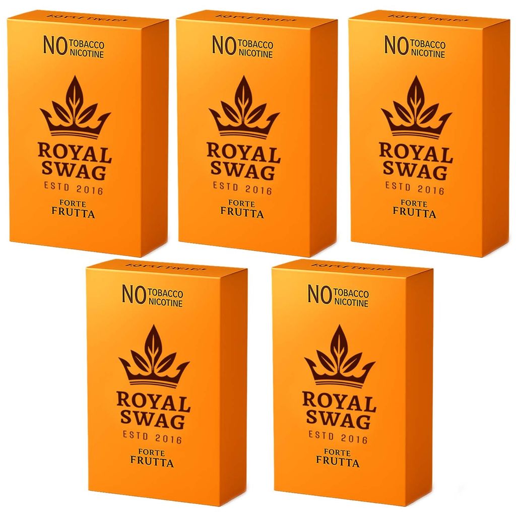Royal Swag Herbal Cigarettes Frutta Flavour - Tobacco & Nicotine Free (50 Sticks - 5 Pack)