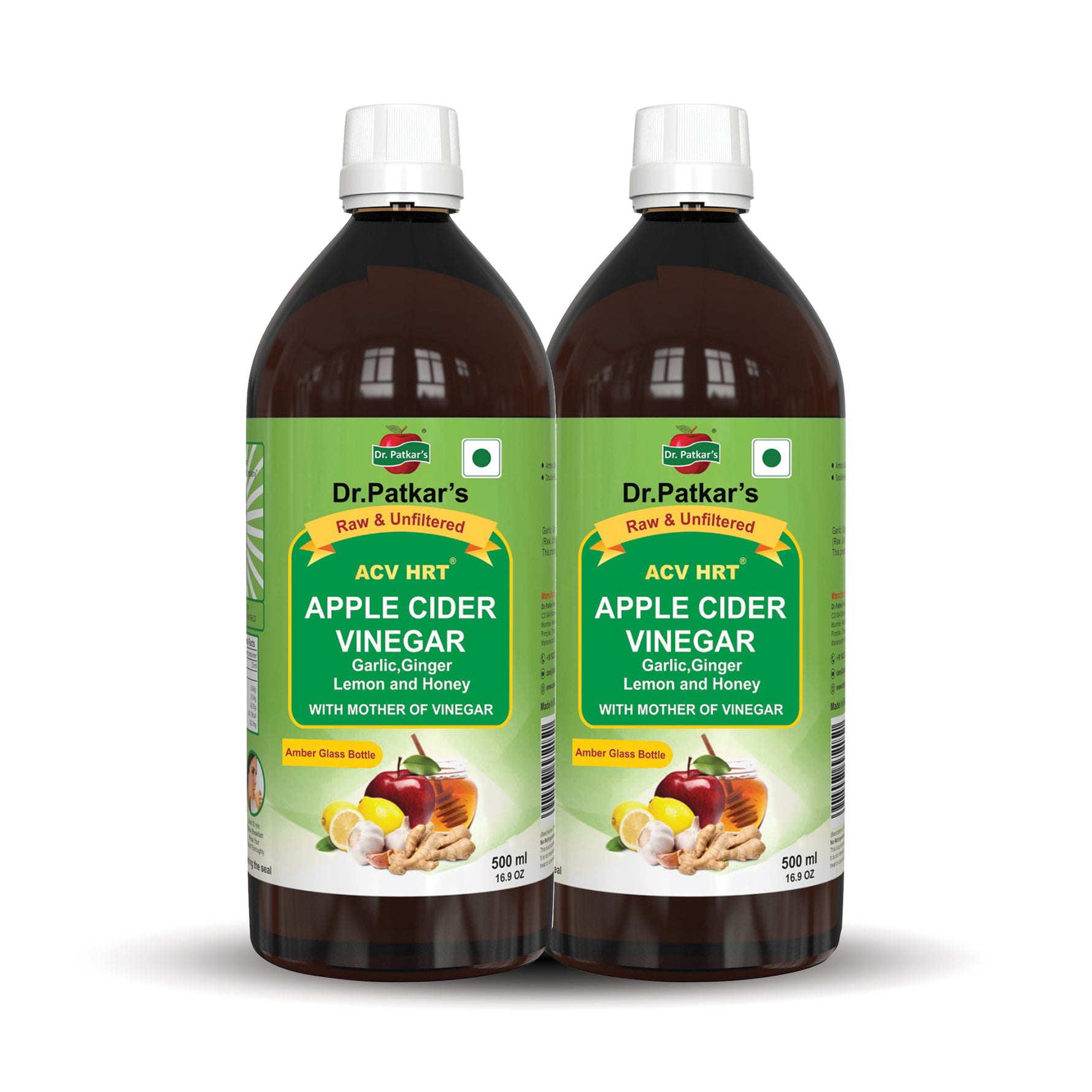Dr. Patkar's Apple Cider Vinegar with Garlic, Ginger, Lemon and Honey | Raw & Unfiltered for Weight loss