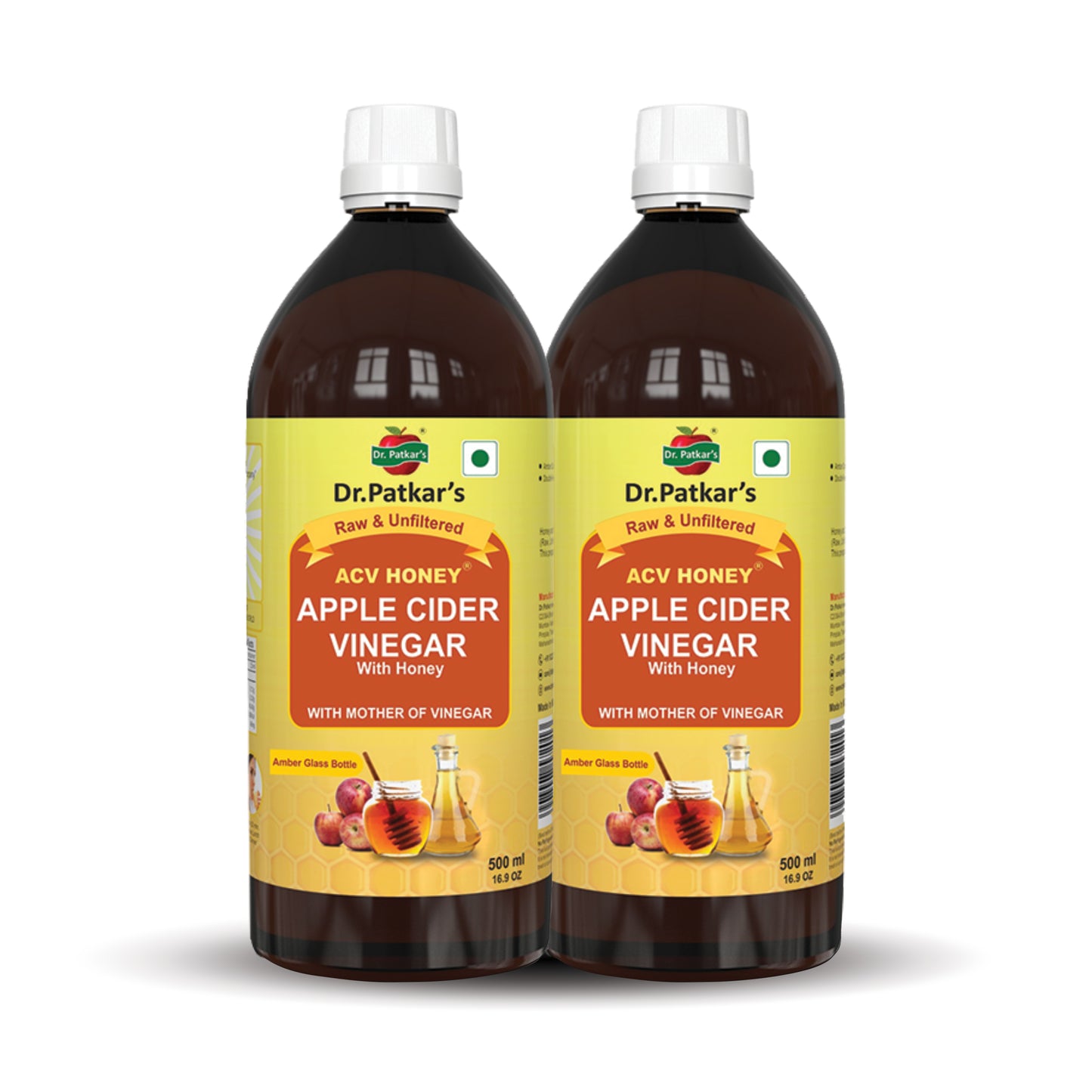 Dr. Patkar's Apple Cider Vinegar Honey with the Mother (500ml Each)