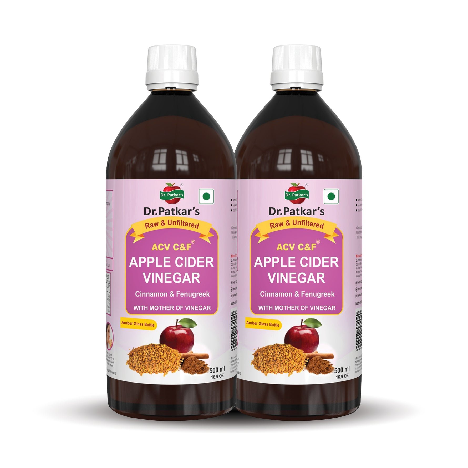 Dr. Patkar's Apple Cider Vinegar Cinnamon & Fenugreek with the Mother