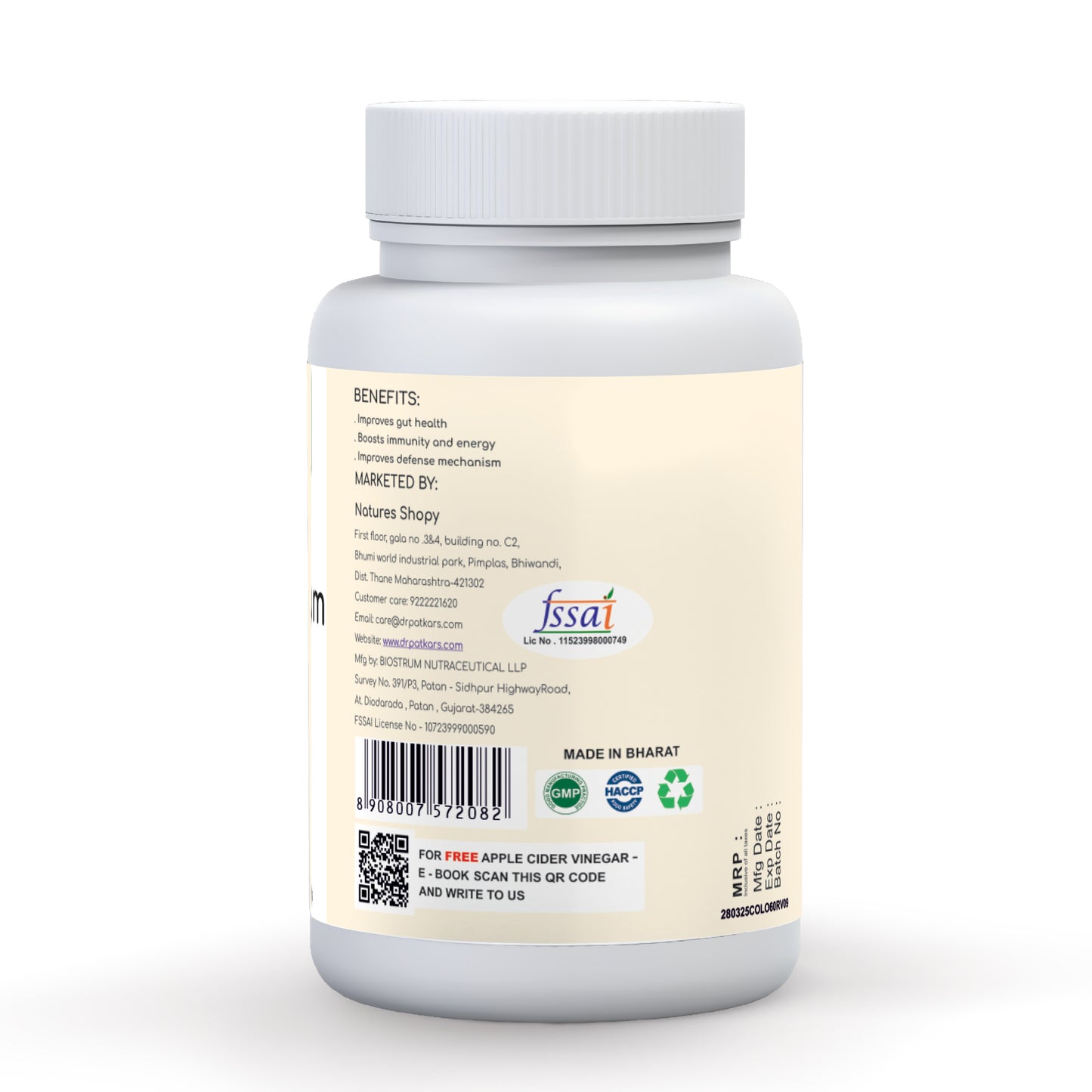 Dr. Patkar's Calcium Complex Tablet with Vitamin K2 and Cissus | Supports Joint Health