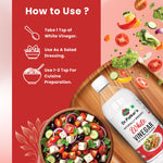 Dr. Patkar's Naturally Brewed White Vinegar for Salad Cooking | Cleaning Purpose | Flavoursome & Nutritious (500ml) Pack of 2
