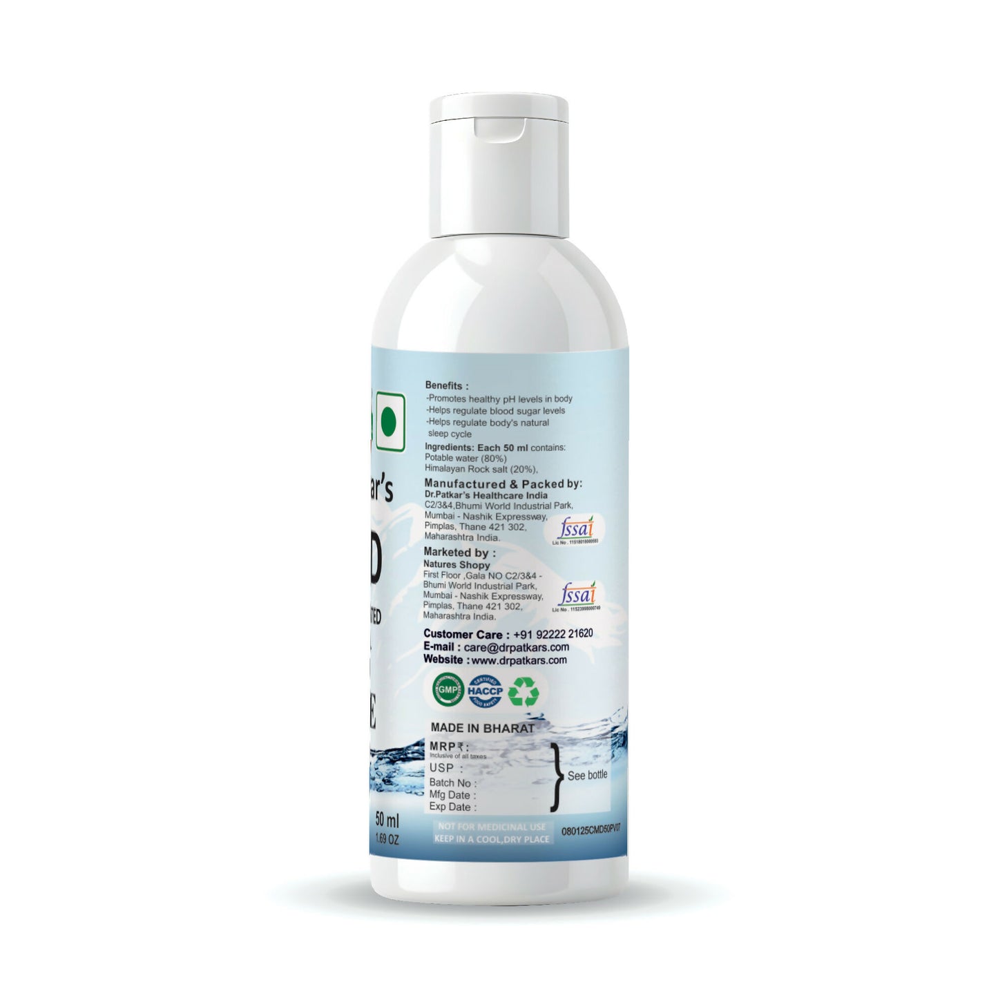 Dr. Patkar's Concentrated Mineral Drops Hydration Trace Supplement Increased energy levels (Cmd).3
