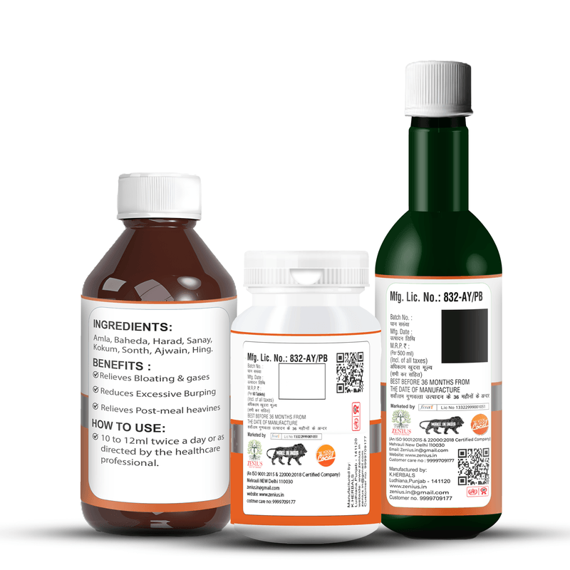 Zenius Digestive Kit - Comprehensive Herbal Kit for Digestive Health, Detox, and Comfort