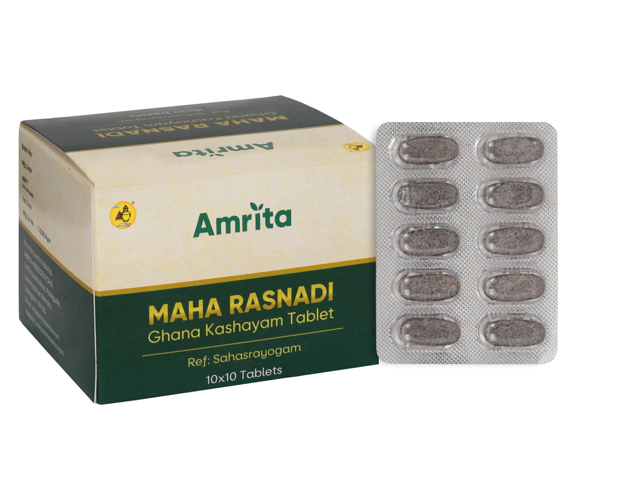 Amrita Maha Rasnadi Ghana Kashayam – Ayurvedic Musculoskeletal Wellness – 100 Tablets