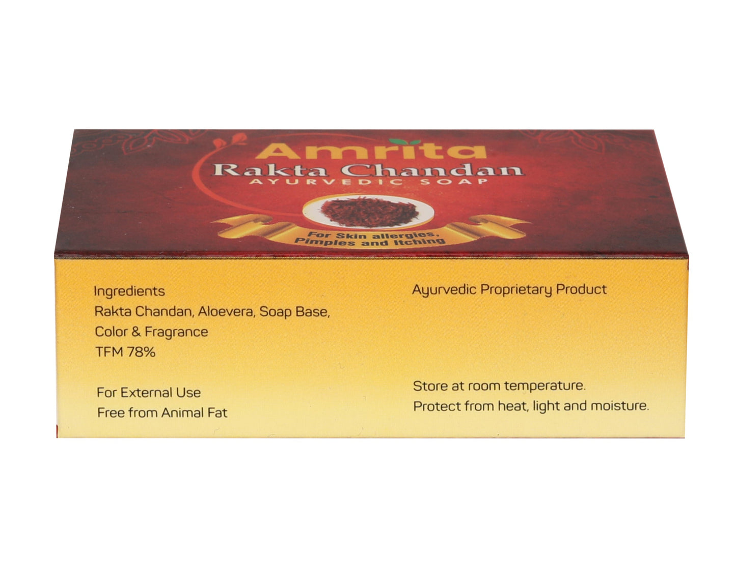 Amrita Rakta Chandan Ayurvedic Soap (75gm Each) - Pack of 3