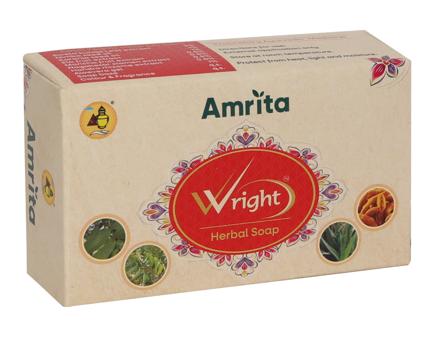 Amrita Wright Herbal Soap (75gm Each) Pack of 2