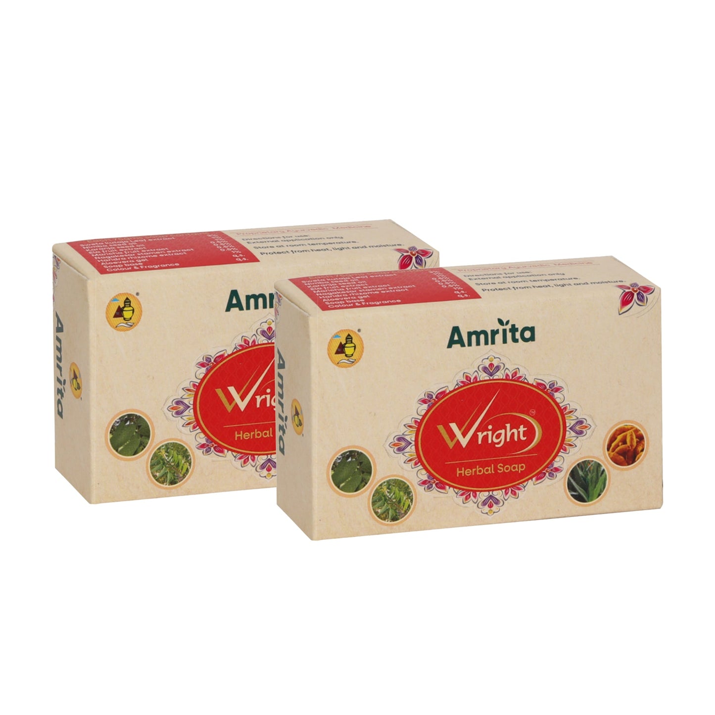 Amrita Wright Herbal Soap (75gm Each) Pack of 2