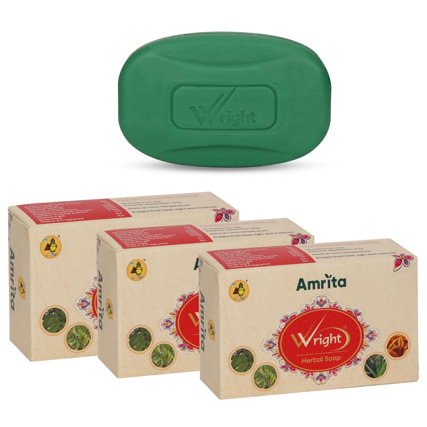 Amrita Wright Herbal Soap (75gm Each) Pack of 2