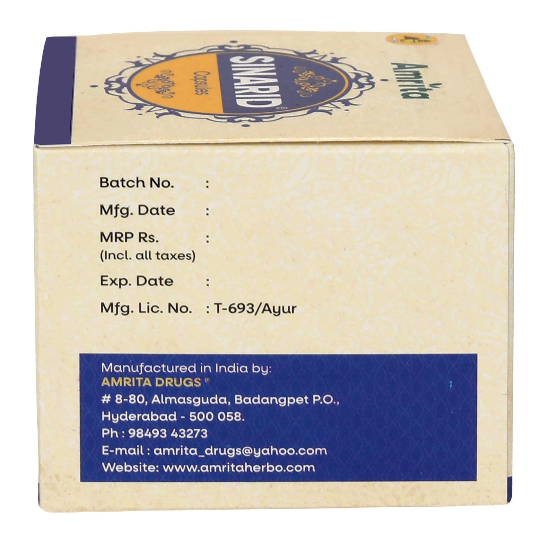 Amrita Sinarid Capsule - 100 Capsules