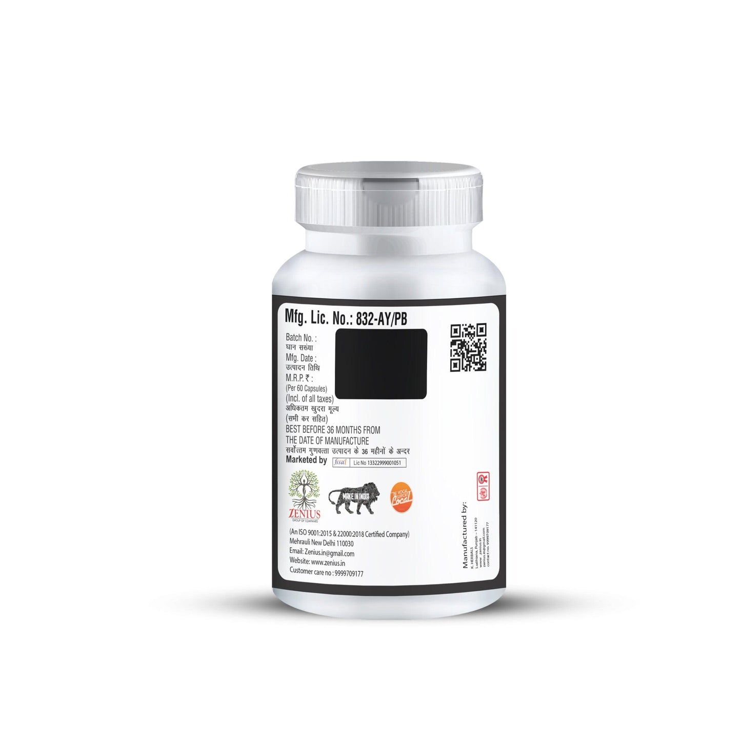 Zenius Enlarge Forte Capsules - Sexual Capsules for Sexual Health, Stamina, and Energy Boosting - 60 Capusles