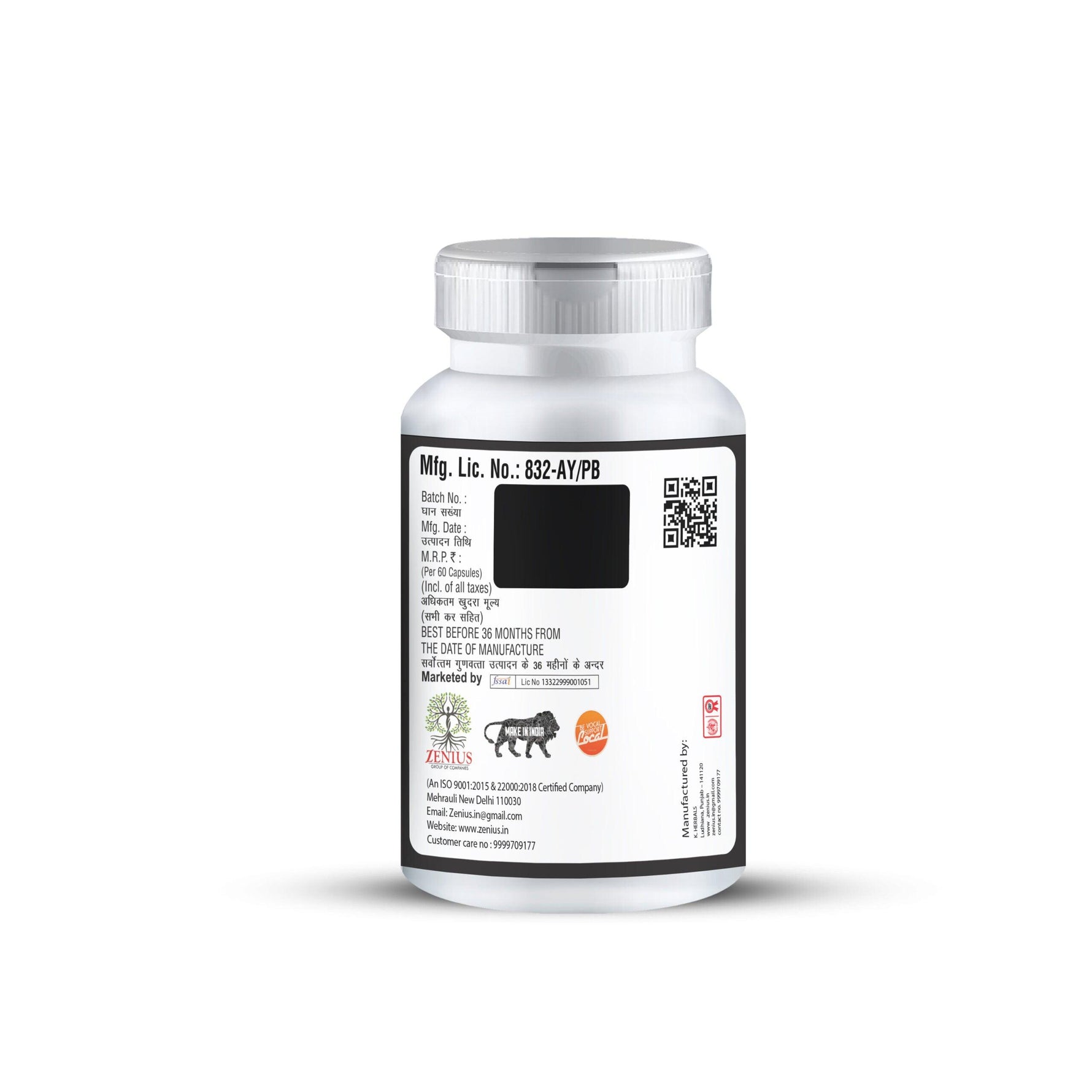 Zenius Enlarge Forte Capsules - Sexual Capsules for Sexual Health, Stamina, and Energy Boosting - 60 Capusles