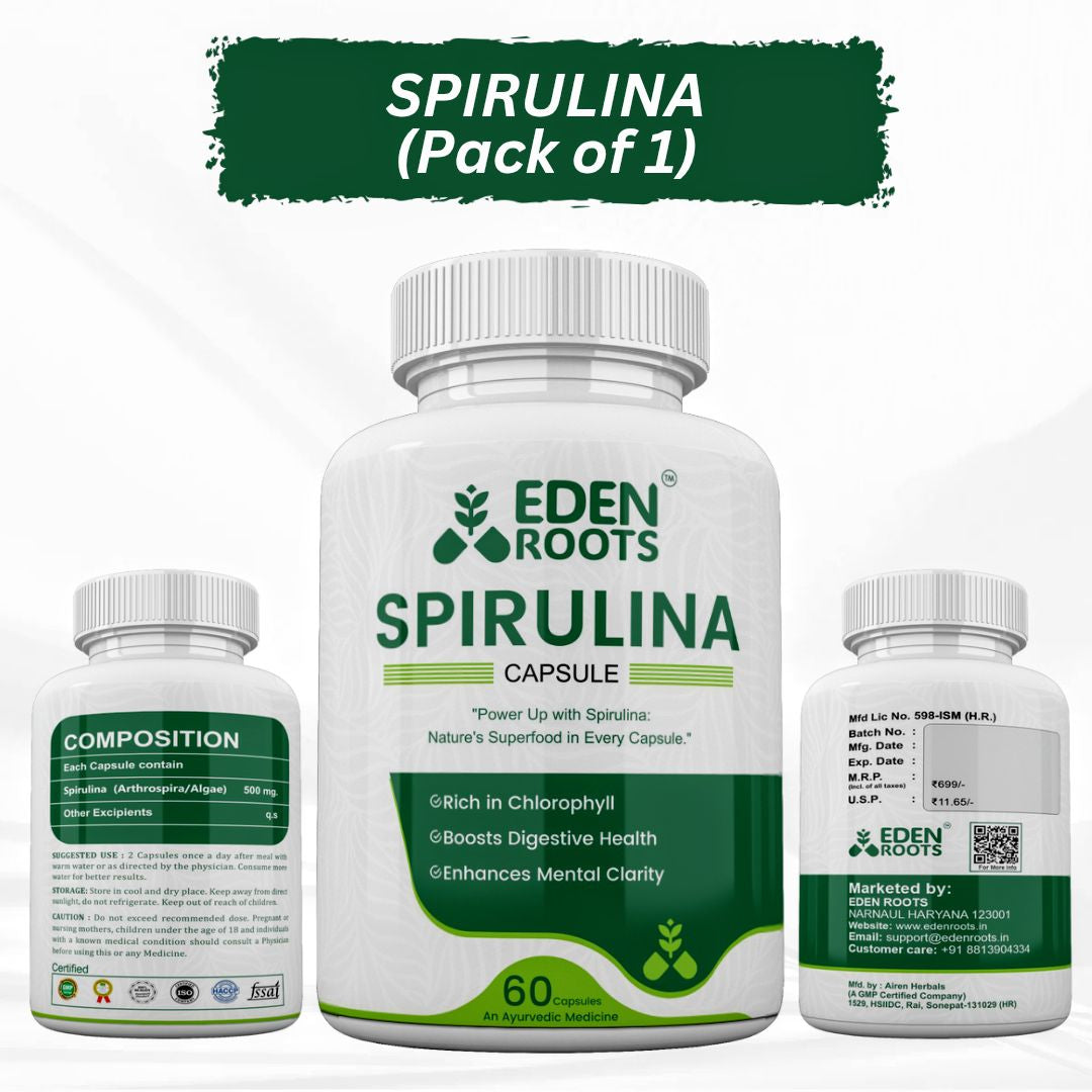 Eden Roots Spirulina Capsule - 60 Capsules