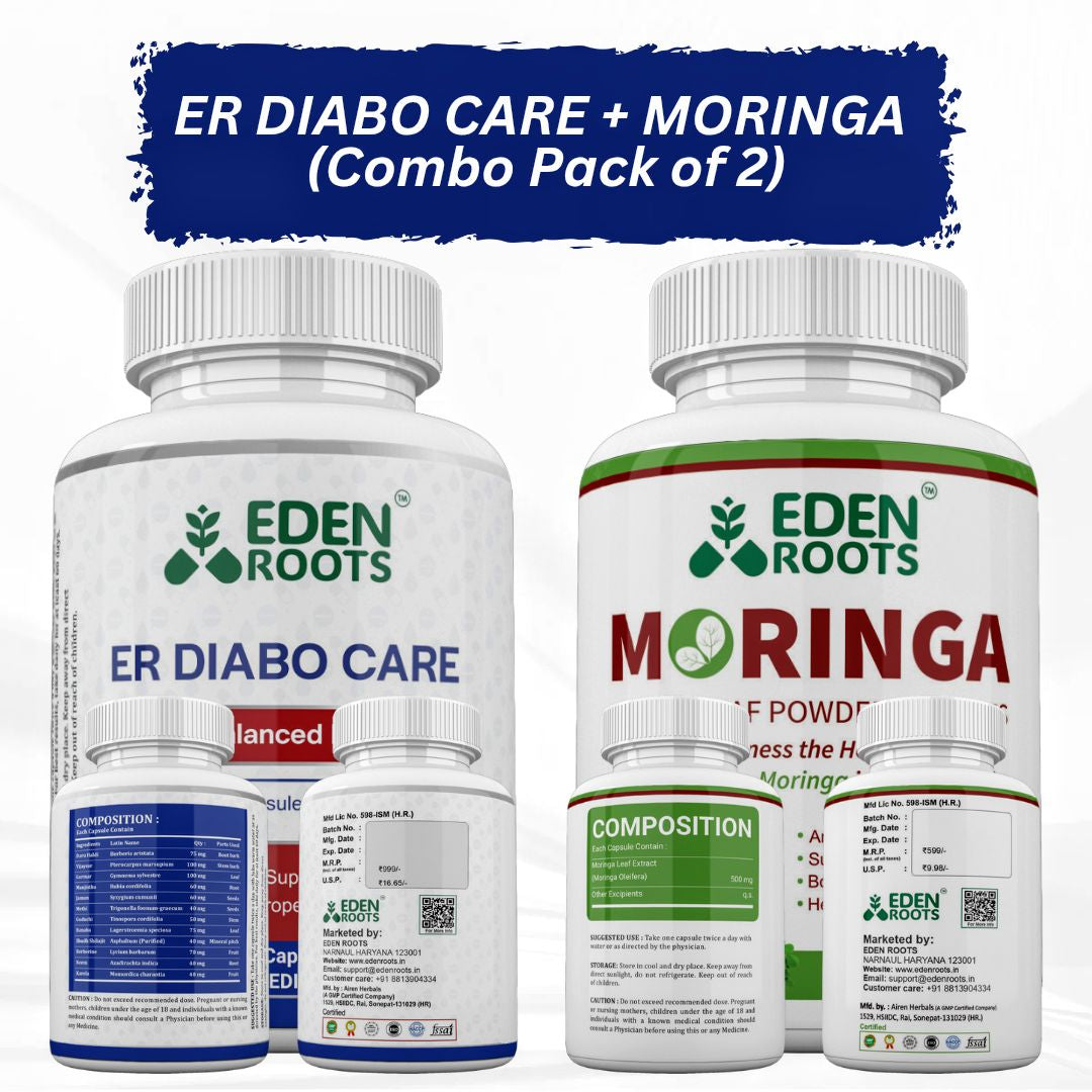Eden Diabo Care + Moringa Capsules - 60 Capsules (Combo)