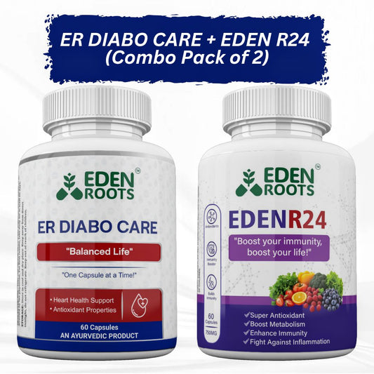 Eden Diabo Care + Eden R24 Capsules - 60 Capsules (Combo)