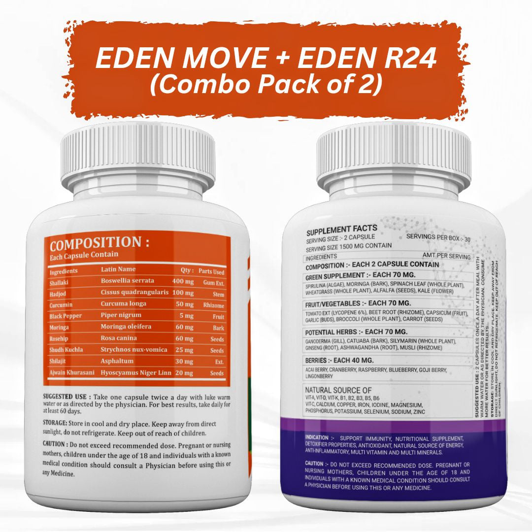 Eden Roots Eden Move + Eden R24 Capsules - 60 Capsules (Combo)