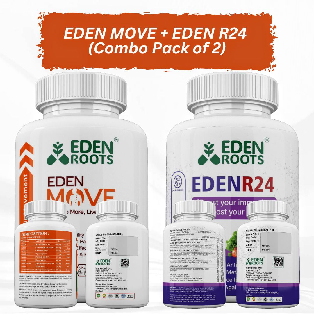 Eden Roots Eden Move + Eden R24 Capsules - 60 Capsules (Combo)
