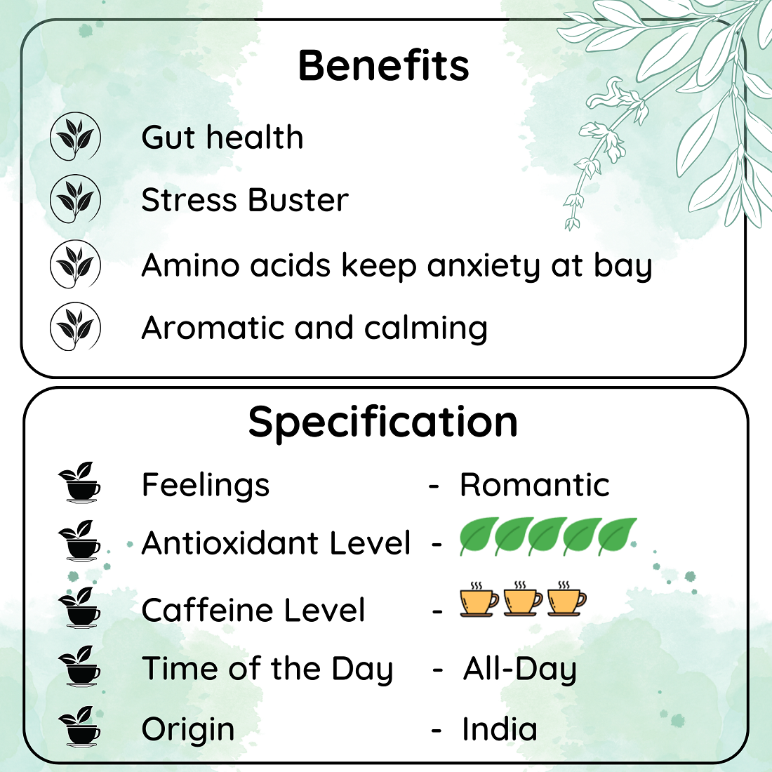 Radhikas Fine Teas Stress Buster Earl Grey Tea - 50gm