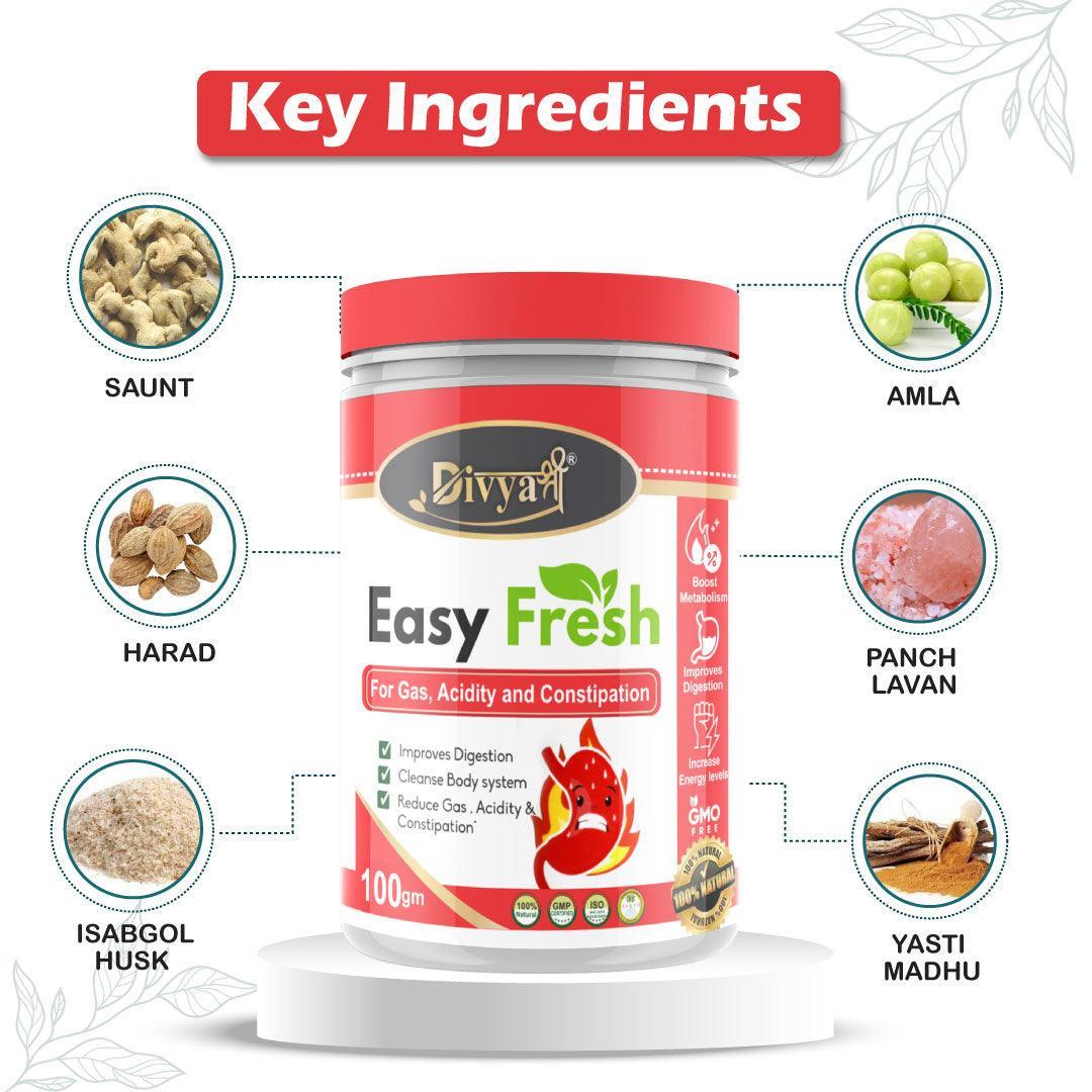 Divya Shree Easy Fresh Powder Constipation Relief Powder for Kabaz Haran Constipation Gas Acidity, Kabz Care Powder - 250 gm, Jeevan Care Ayurveda