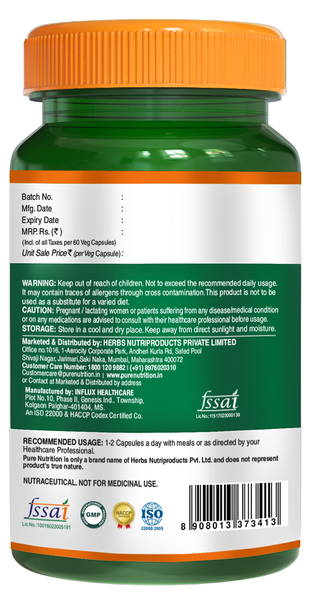 Pure Nutrition Echinacea Purpurea Extract 400mg – 60 Capsules | Herbal Immune Support