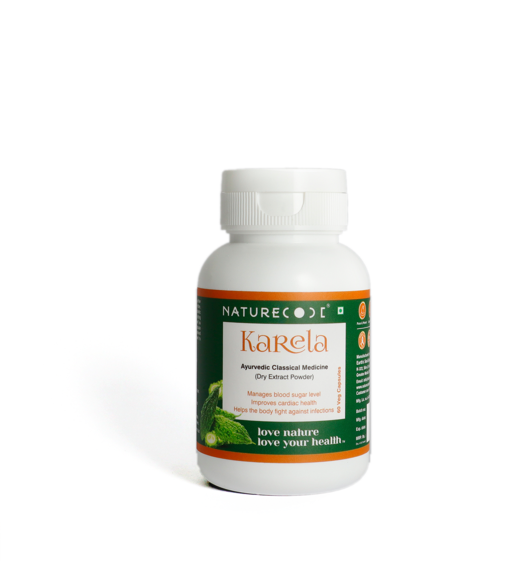 Nature Code Karela Veg Capsule - 60 Capsules