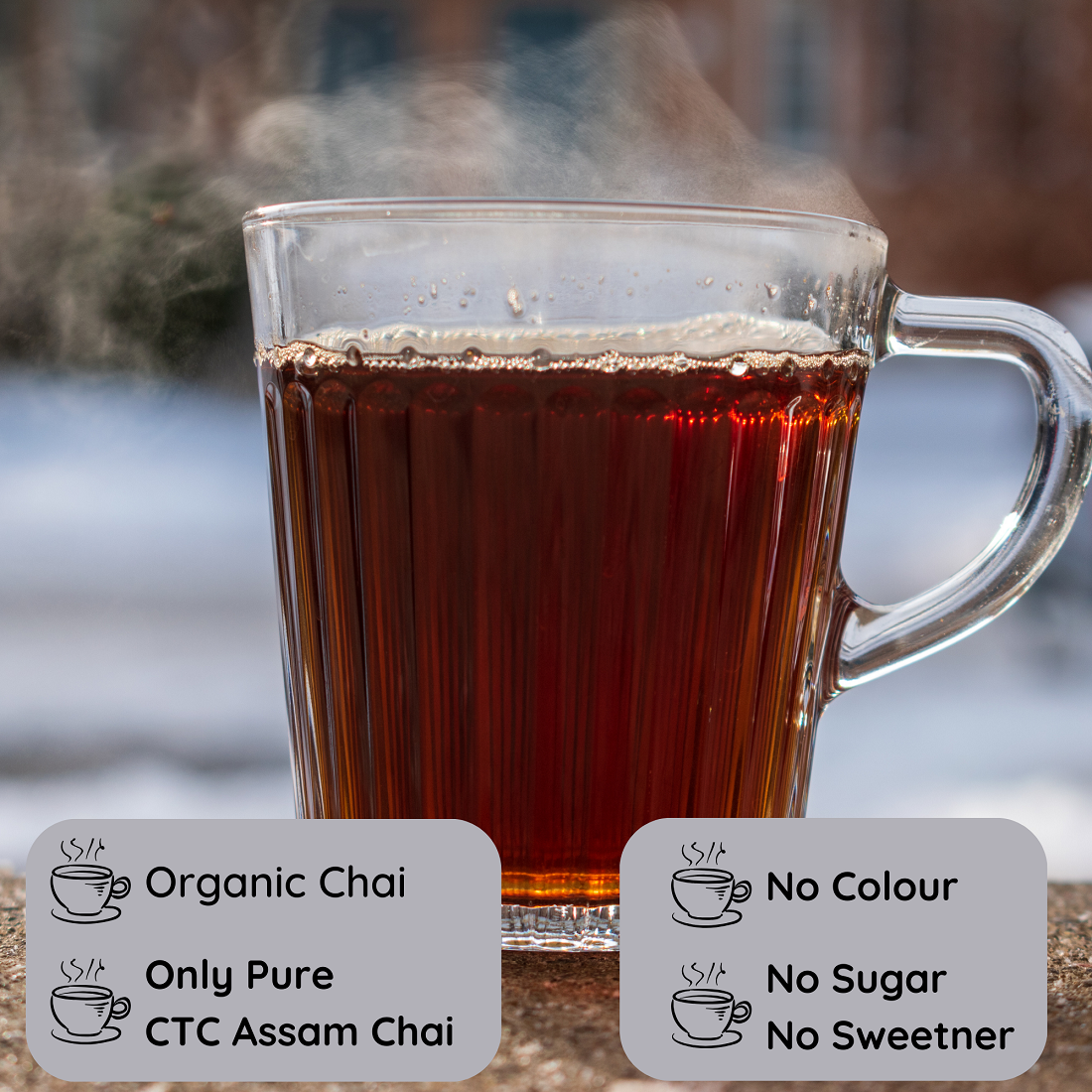 Radhikas Fine Teas Stress Buster English Breakfast Chai - Relax, Energize & Improve Mood - 100gm
