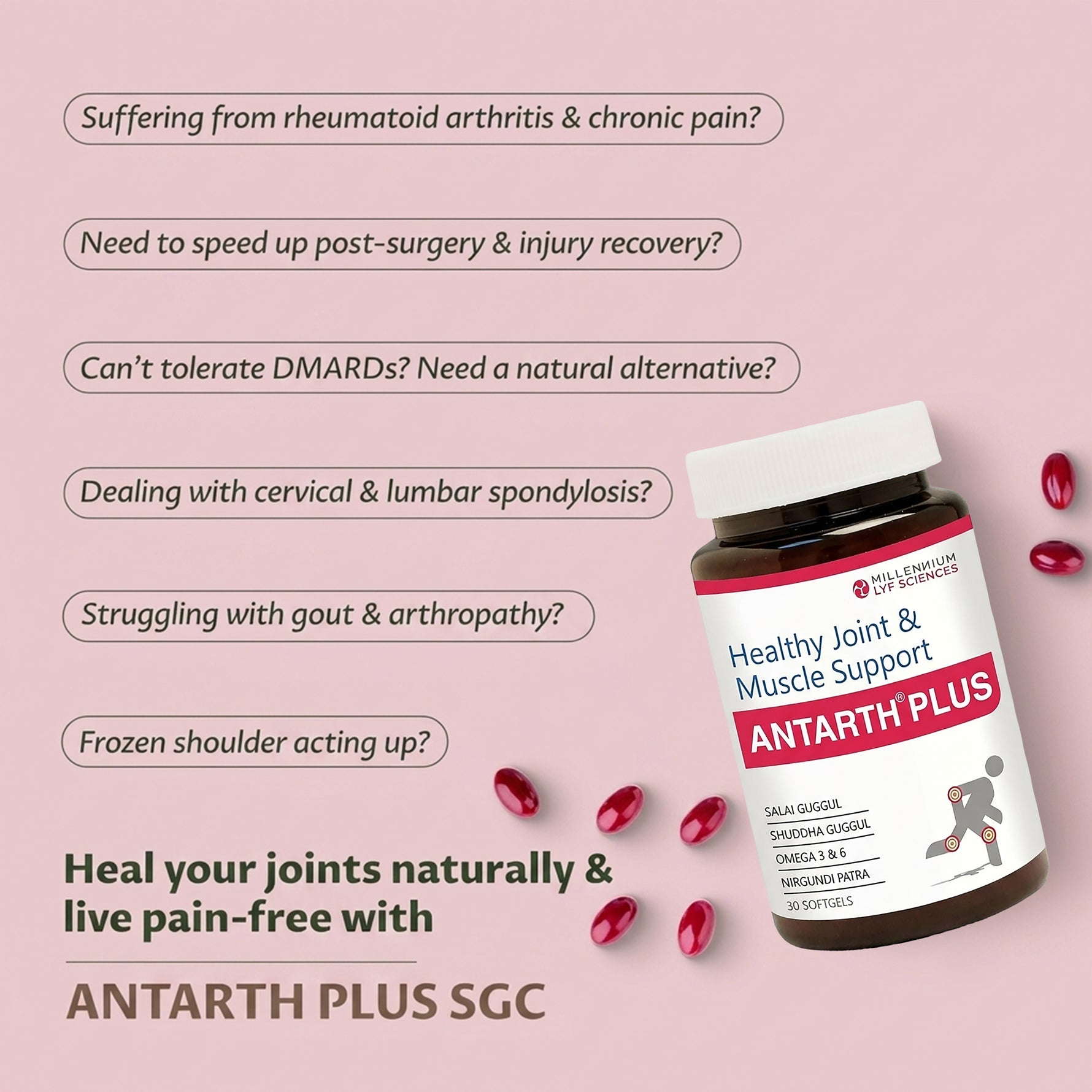 Millennium Herbal Care Antarth Soft Gelatin Capsule (30 Each)