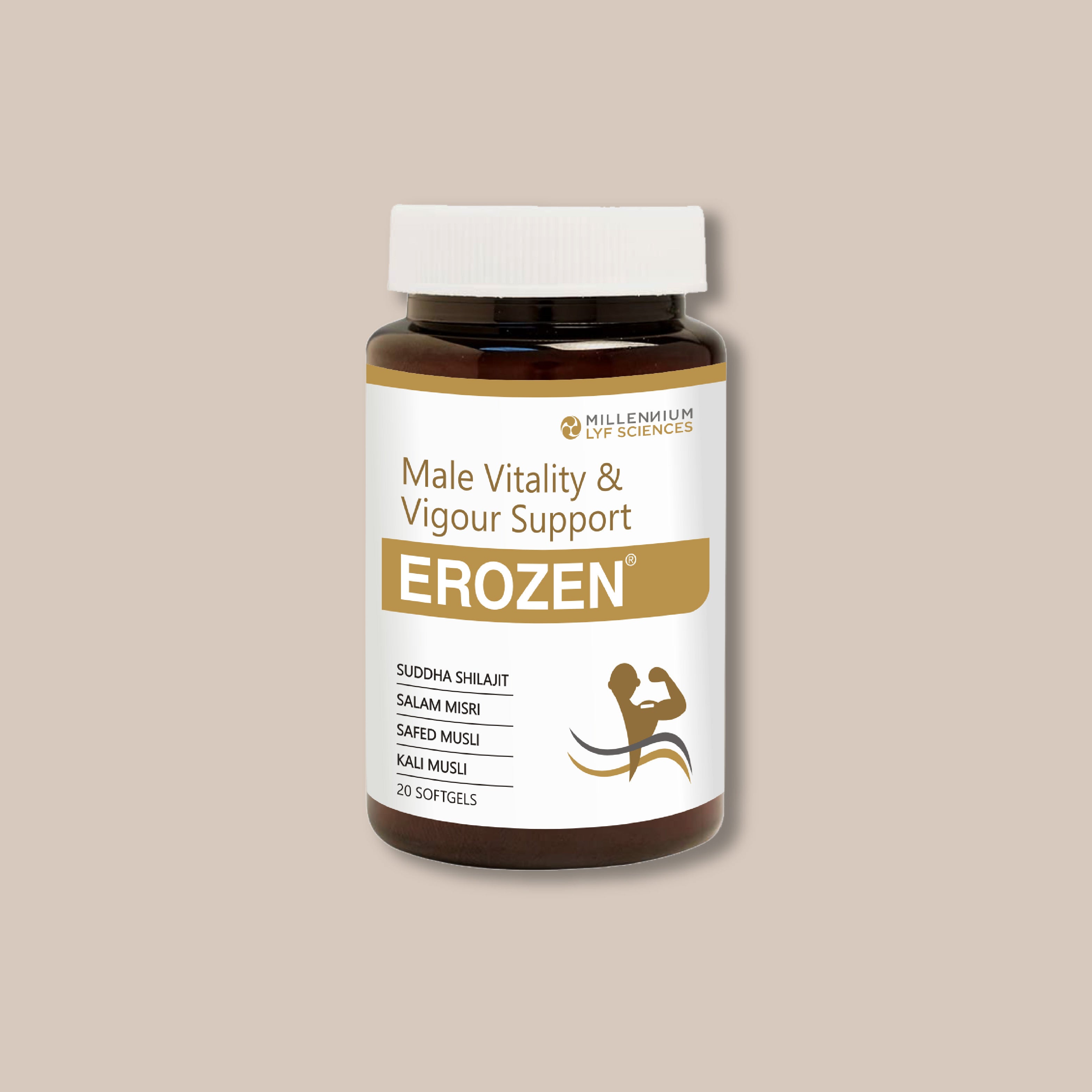 Millennium Herbal Care Erozen Softgel Capsule | Supports Men's Health (20 Softgel) (Bottle Pack)