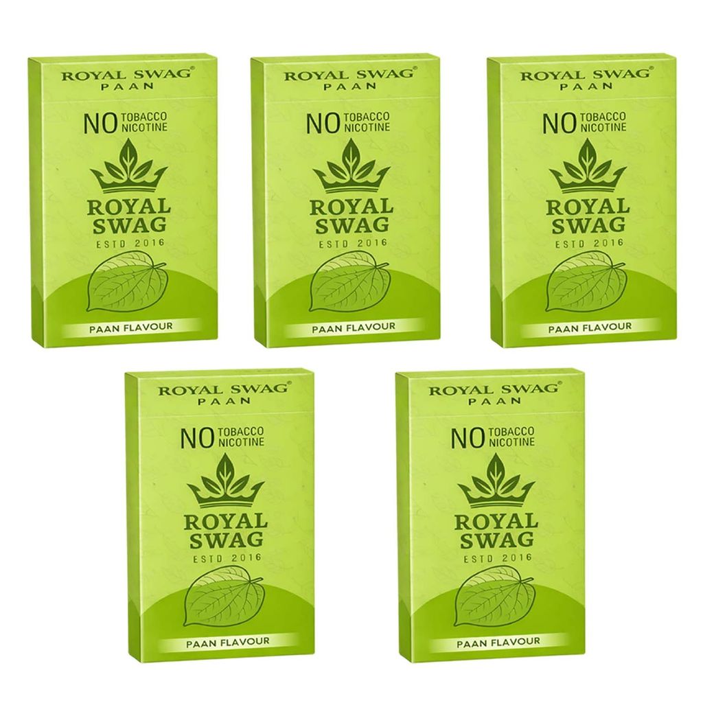 Royal Swag Herbal Cigarettes Paan Flavour - Tobacco & Nicotine Free (Value Pack of 50)