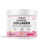 Moderate Marine Collagen Powder for Women, Type 1 & 3 Hydrolyzed Collagen Peptides with Glutathione, Hyaluronic Acid, Biotin, Vitamin C, Mango Peach Flavour for Skin, Hair, Nails and Hydration, 100g