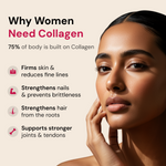 Moderate Marine Collagen Powder for Women, Type 1 & 3 Hydrolyzed Collagen Peptides with Glutathione, Hyaluronic Acid, Biotin, Vitamin C, Mango Peach Flavour for Skin, Hair, Nails and Hydration, 200g