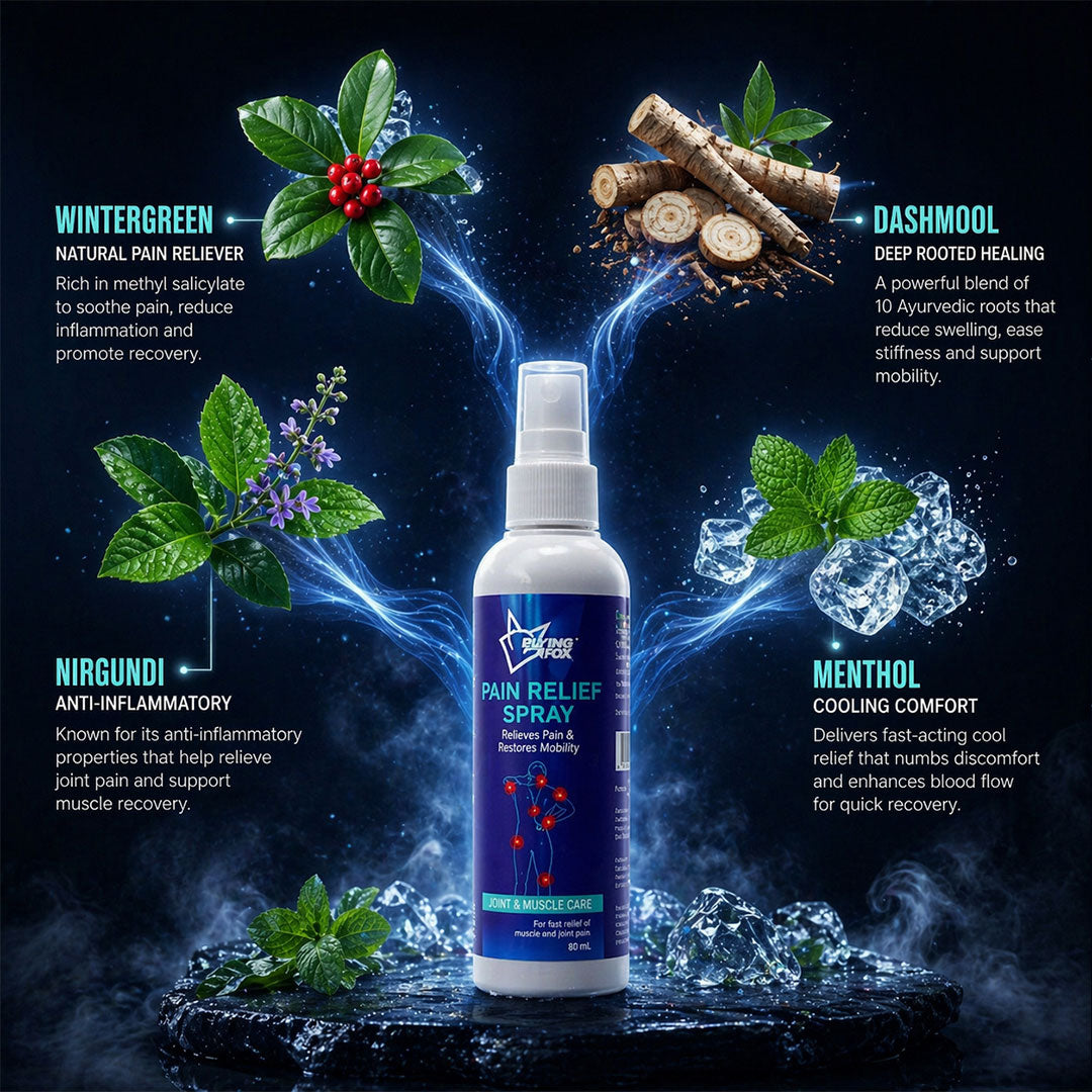 Flying Fox Pain Relief Spray - Fast Acting Muscle & Joint Recovery (80ml)